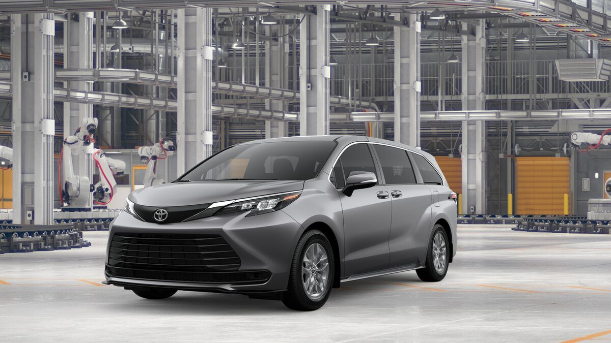 2026 Toyota Sienna LE in Heavy Metal — front three-quarter view