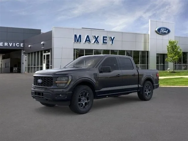 2026 Ford F-150 STX® in Agate Black Metallic — front three-quarter view