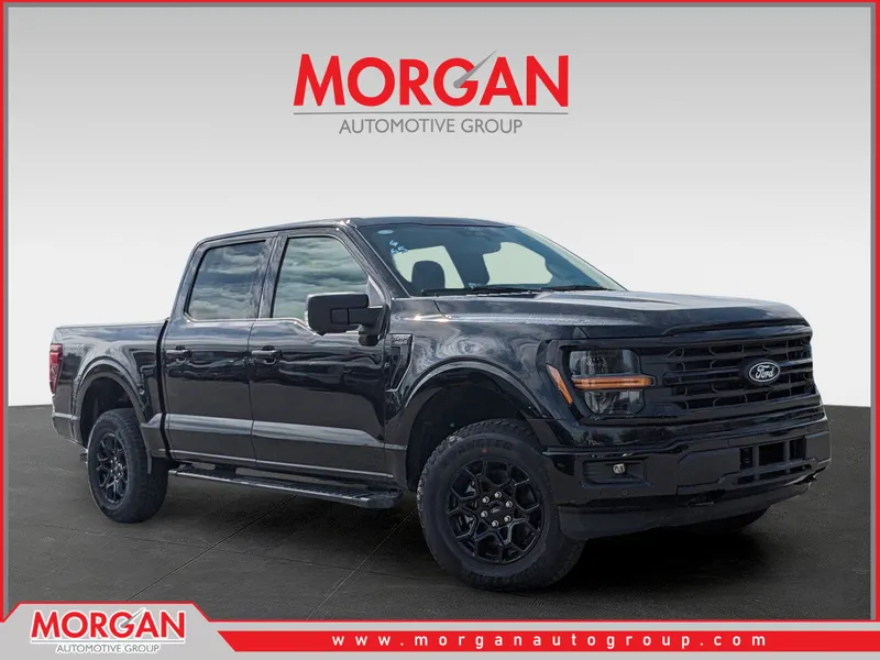 2026 Ford F-150 XLT in Black — front three-quarter view