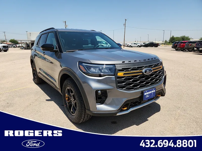 2026 Ford Explorer Tremor in Carbonized Gray Metallic — front three-quarter view