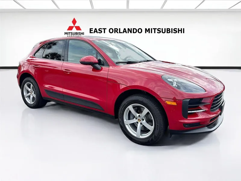 2020 Porsche Macan AWD in Carmine Red — front three-quarter view