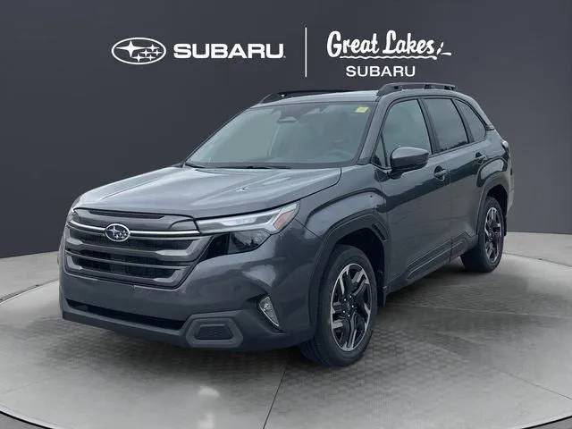 2026 Subaru FORESTER Limited in Magnetite Gray Metallic — front three-quarter view