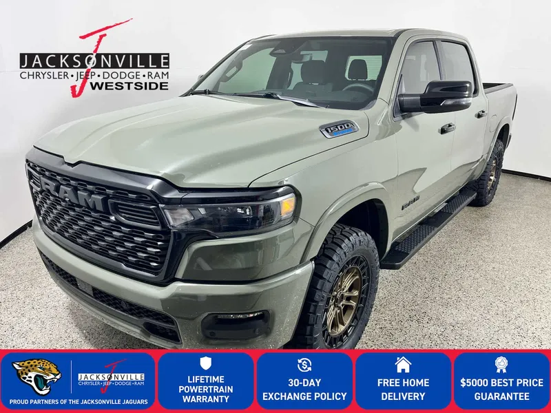 2026 RAM 1500 Big Horn in Canyon Lake Exterior Paint — front three-quarter view