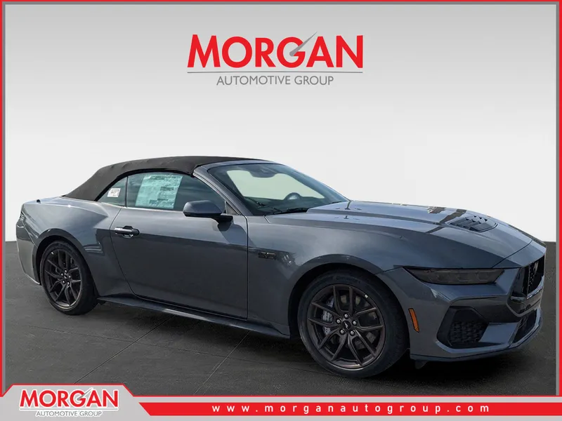 2026 Ford Mustang GT Premium in Gray — front three-quarter view