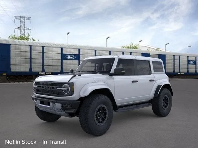 2026 Ford Bronco Raptor in Oxford White — front three-quarter view