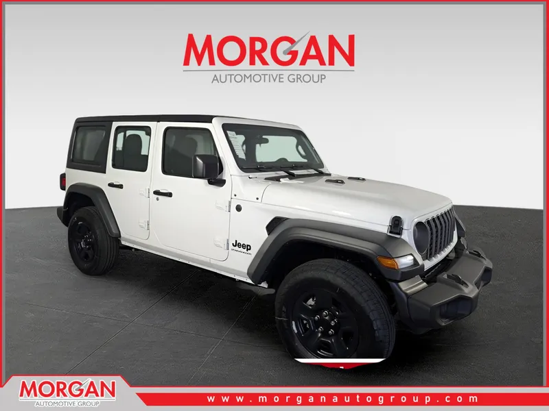 2026 Jeep Wrangler Sport in White/off-white — front three-quarter view