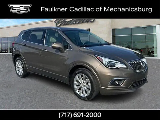 2017 Buick Envision Essence in Bronze Alloy Metallic — front three-quarter view