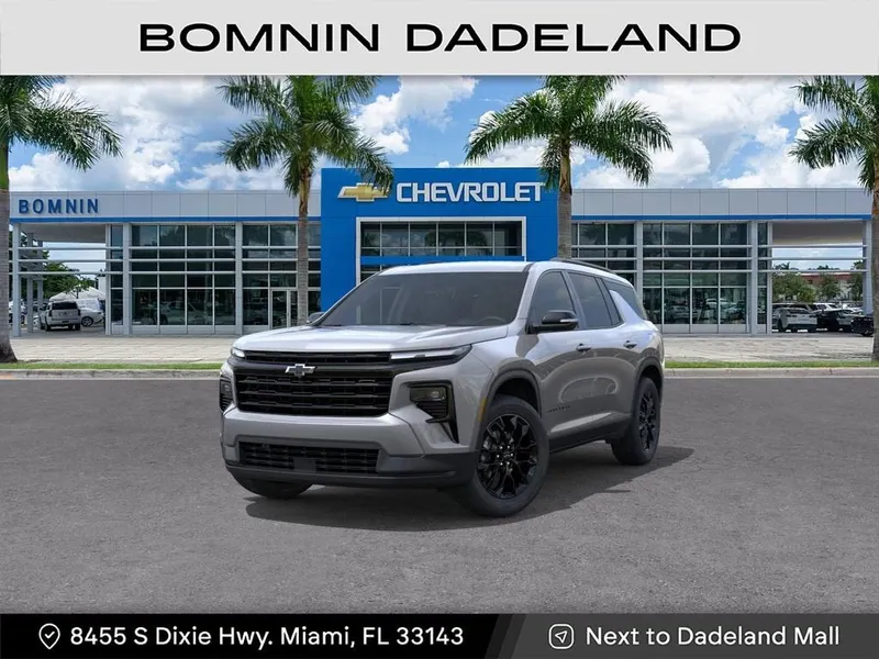2026 Chevrolet Traverse LT in Sterling Gray Metallic — front three-quarter view