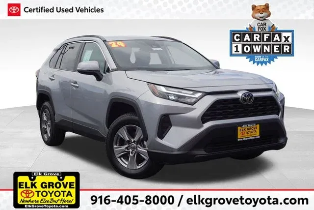 2024 Toyota RAV4 XLE in Silver — front three-quarter view
