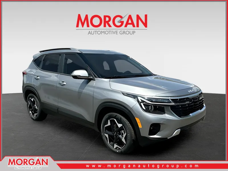 2026 Kia Seltos S in Gray — front three-quarter view