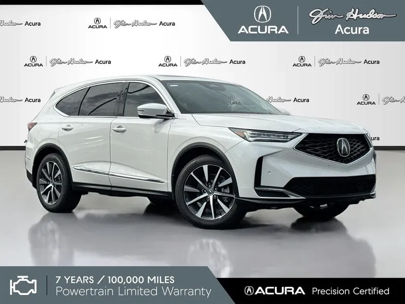 2026 Acura MDX Technology Package in Platinum White Pearl — front three-quarter view