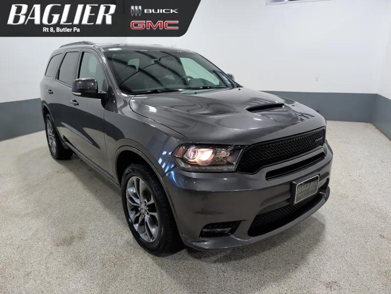 2020 Dodge Durango GT Plus AWD in Gray — front three-quarter view