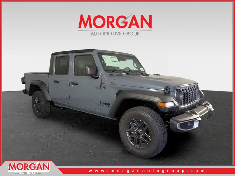 2026 Jeep Gladiator Sport S in Gray — front three-quarter view