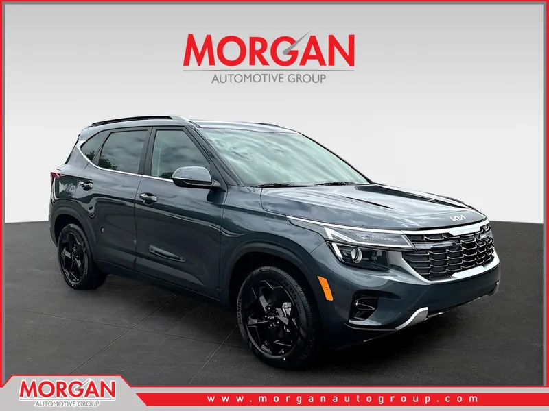2026 Kia Seltos EX in Gray — front three-quarter view