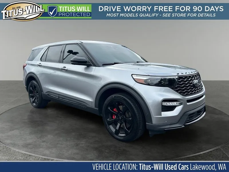 2022 Ford Explorer ST in Silver Metallic — front three-quarter view