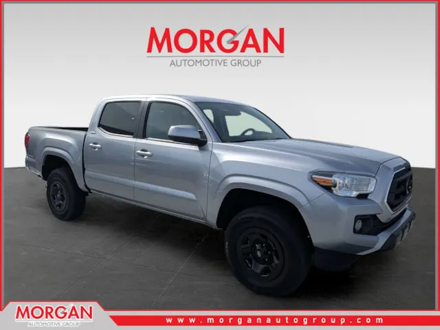 2023 Toyota Tacoma SR5 in Silver — front three-quarter view