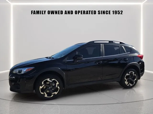 2021 Subaru Crosstrek Limited in Crystal Black Silica — front three-quarter view