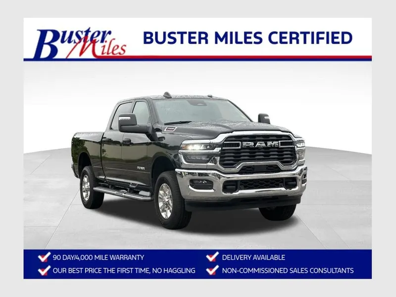 2025 RAM 2500 Big Horn in Black — front three-quarter view