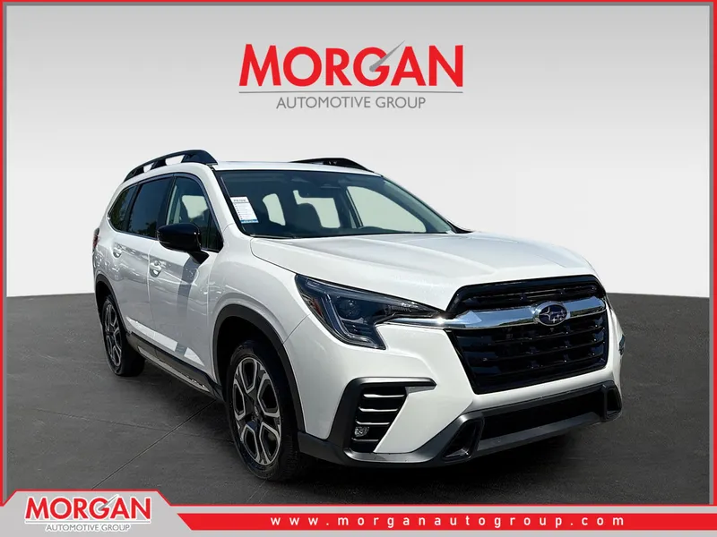 2026 Subaru Ascent Limited in Crystal White Pearl — front three-quarter view