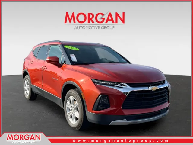 2022 Chevrolet Blazer LT in Red — front three-quarter view