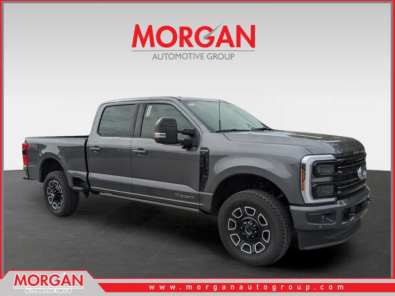 2026 Ford F-250SD Platinum in Gray — front three-quarter view