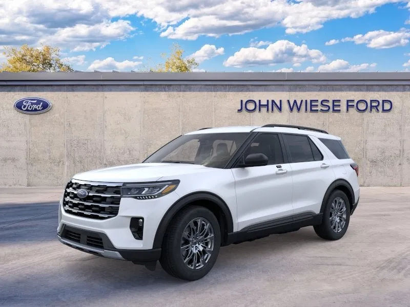 2026 Ford Explorer ACTIVE 4WD in Star White Metallic Tri-Coat — front three-quarter view