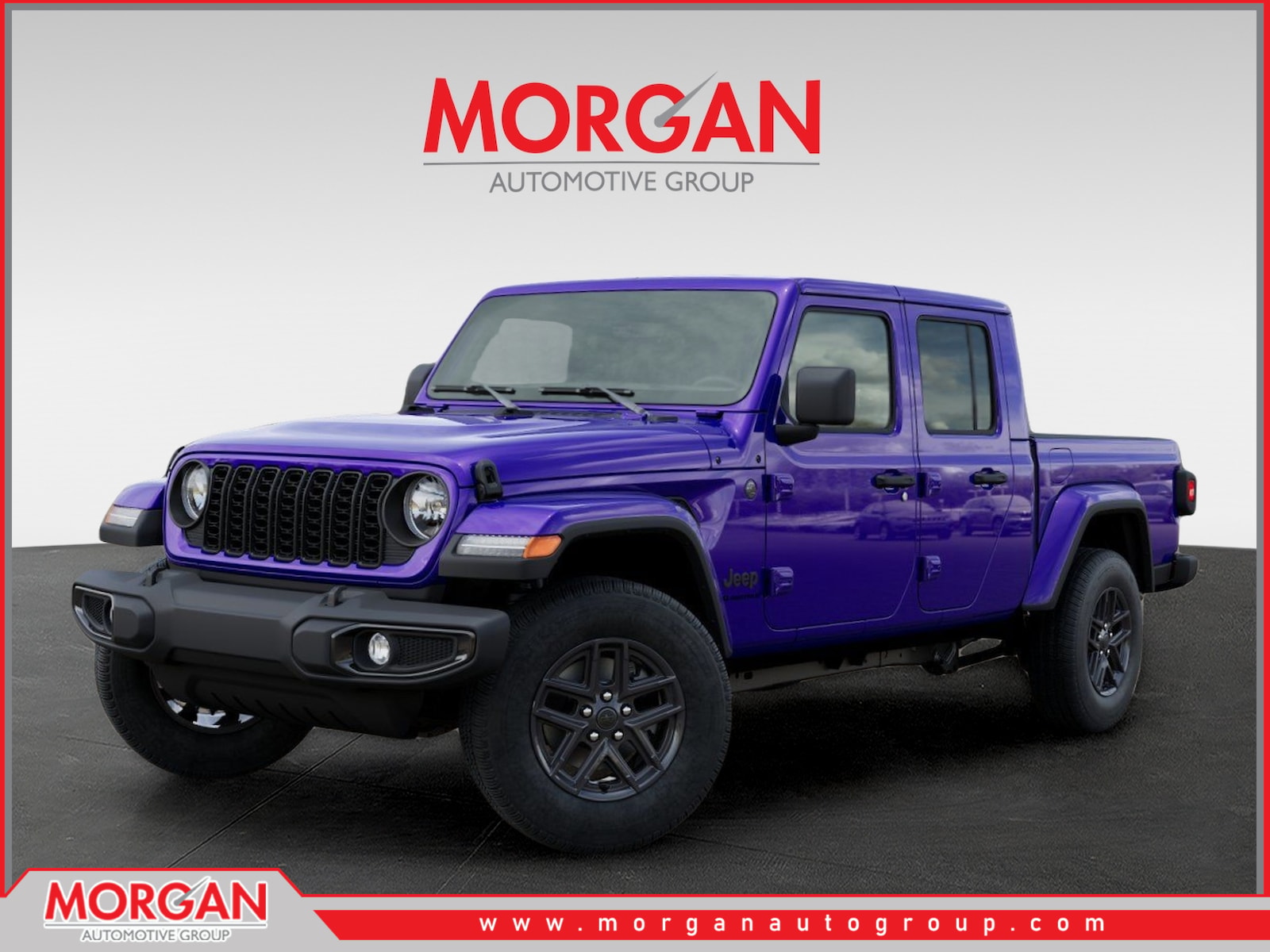 2026 Jeep Gladiator Sport S in Purple — front three-quarter view