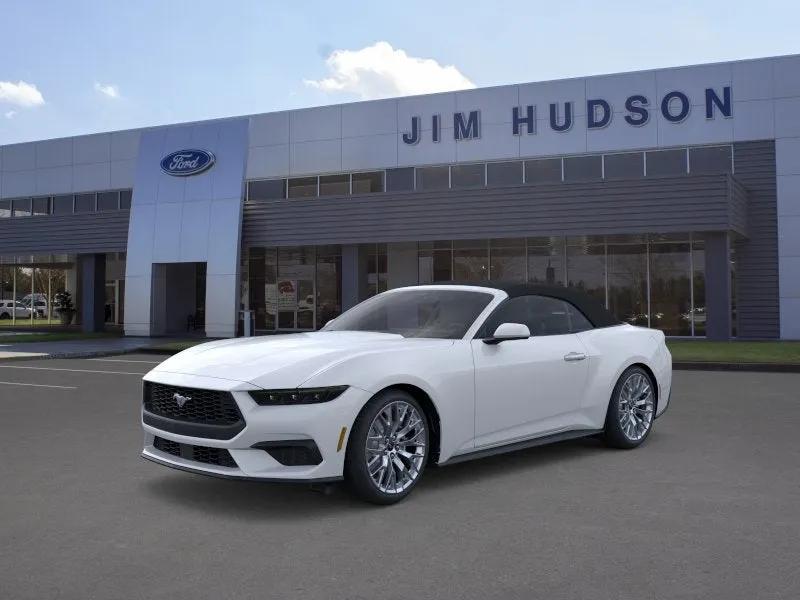 2026 Ford Mustang EcoBoost Premium in Oxford White — front three-quarter view