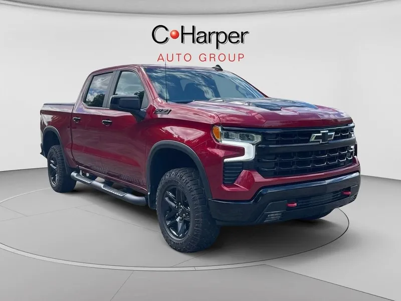 2023 Chevrolet Silverado 1500 LT Trail Boss in Radiant Red Tintcoat — front three-quarter view