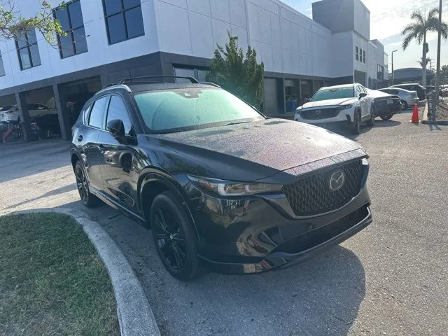 2024 Mazda CX-5 2.5 Turbo Premium in Black — front three-quarter view