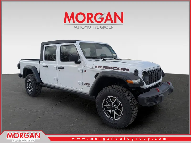 2026 Jeep Gladiator Rubicon in White/off-white — front three-quarter view