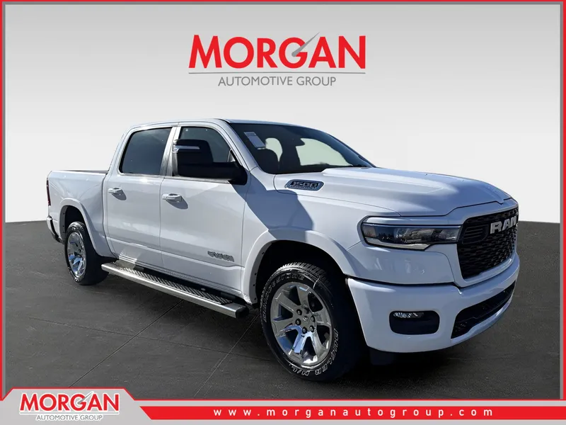 2026 Ram 1500 Big Horn/Lone Star in White — front three-quarter view