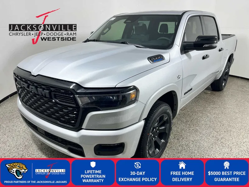 2026 RAM 1500 Big Horn in Silver Zynith Exterior Paint — front three-quarter view