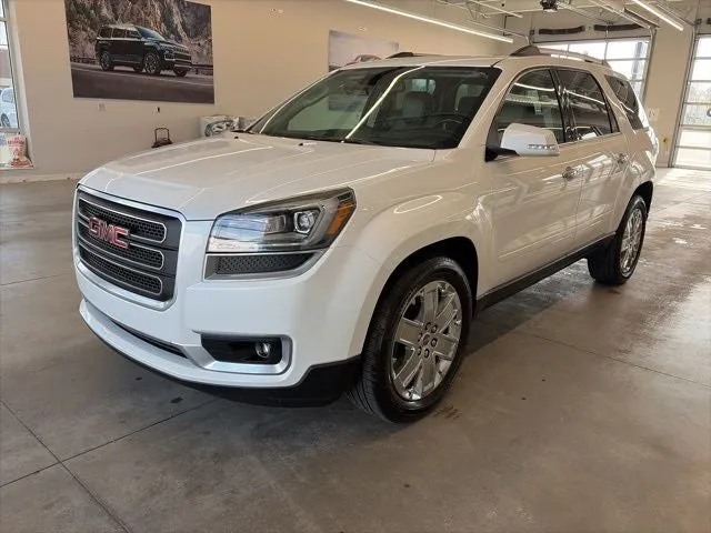 2017 GMC Acadia Limited Limited in White Frost Tricoat — front three-quarter view