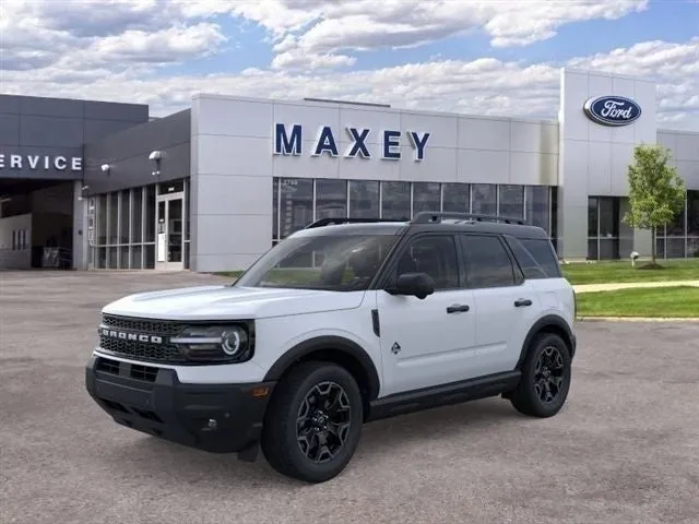2026 Ford Bronco Sport Outer Banks® in Space White Metallic — front three-quarter view