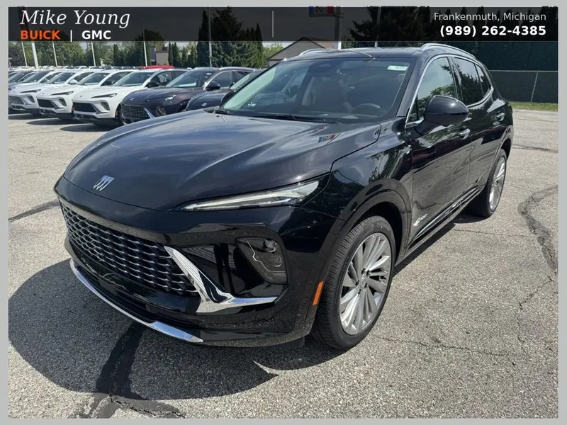 2026 Buick Envision Avenir in Ebony Twilight Metallic — front three-quarter view