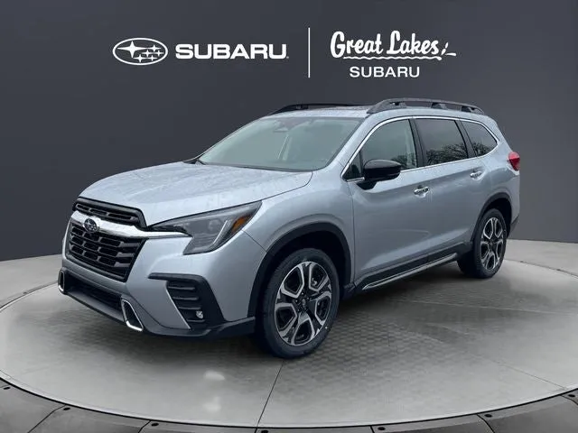 2026 Subaru ASCENT Touring 7-Passenger in Ice Silver Metallic — front three-quarter view