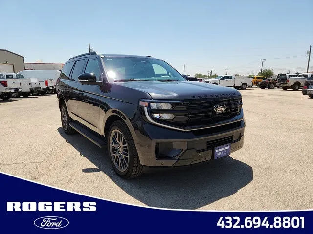 2026 Ford Expedition Platinum in Dark Matter Gray Metallic — front three-quarter view