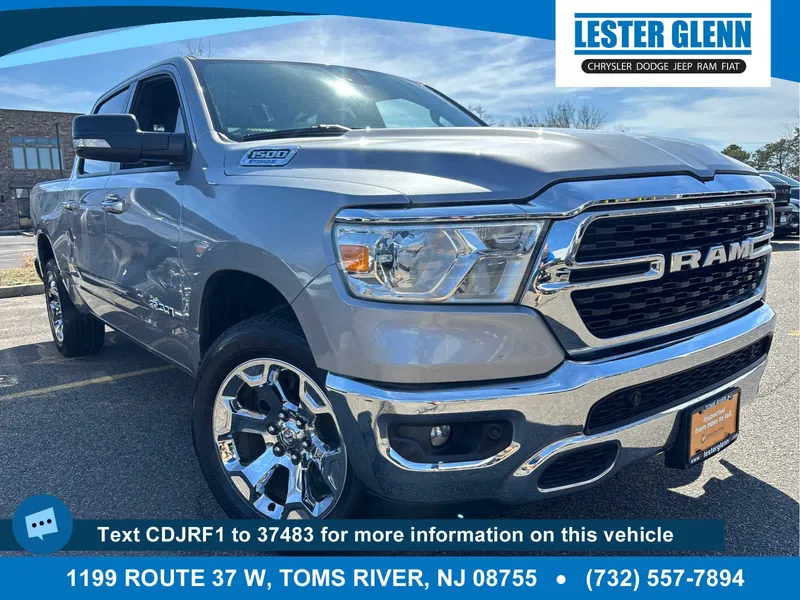 2022 RAM 1500 Big Horn in Billet Silver Metallic Clearcoat — front three-quarter view