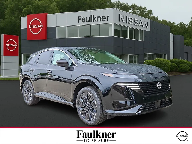 2026 Nissan Murano Platinum in Super Black — front three-quarter view
