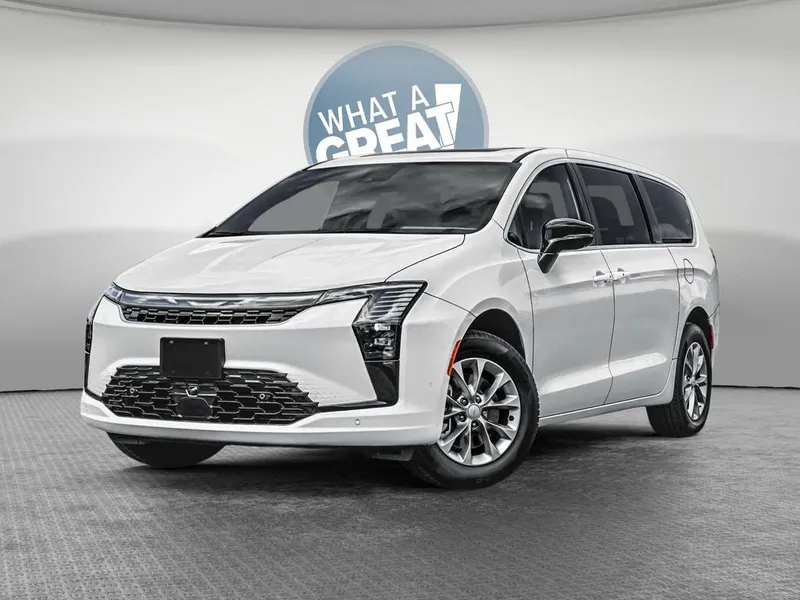2027 Chrysler Pacifica PACIFICA SELECT AWD in Bright White Clear-Coat Exterior Paint — front three-quarter view