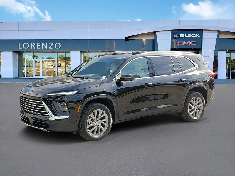 2026 Buick Enclave Preferred in Ebony Twilight Metallic — front three-quarter view