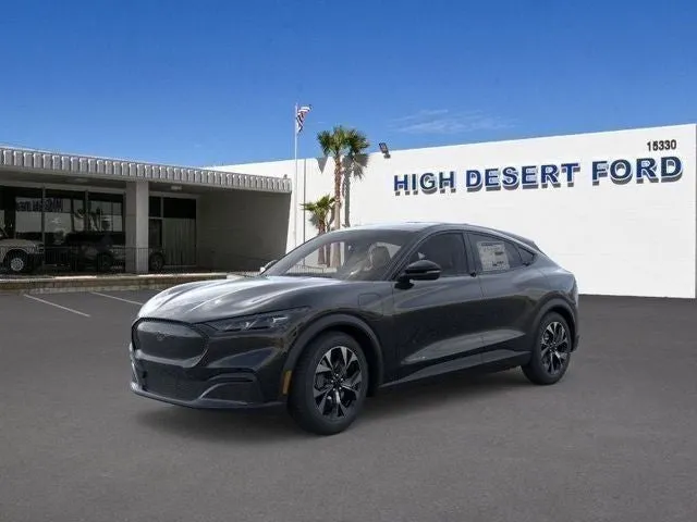 2026 Ford Mustang Mach-E Select in Shadow Black — front three-quarter view