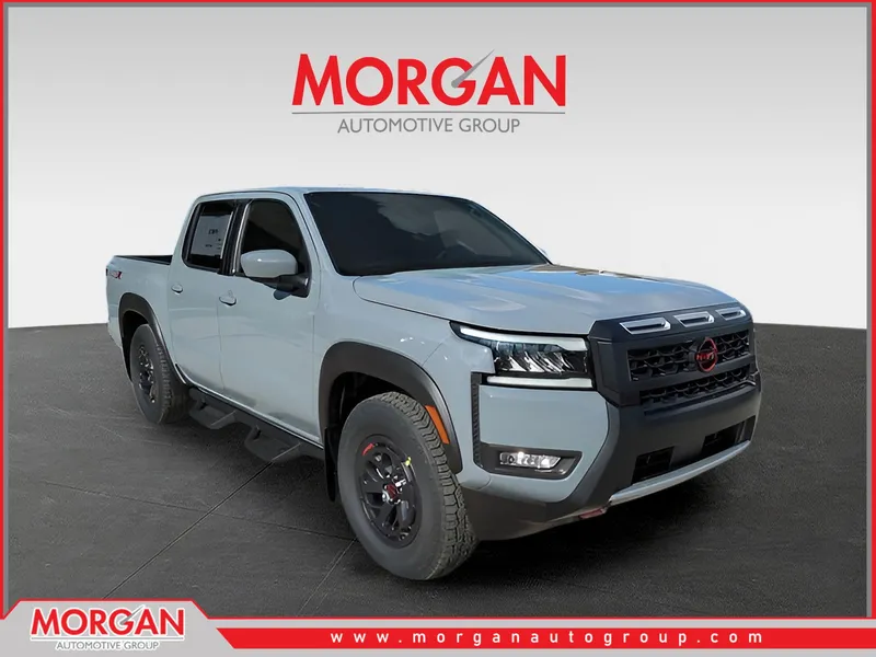2026 Nissan Frontier PRO-4X in Gray — front three-quarter view