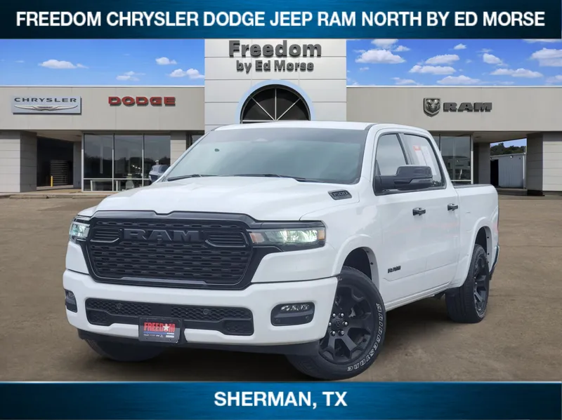 2025 RAM 1500 Lone Star in Bright White Clearcoat — front three-quarter view