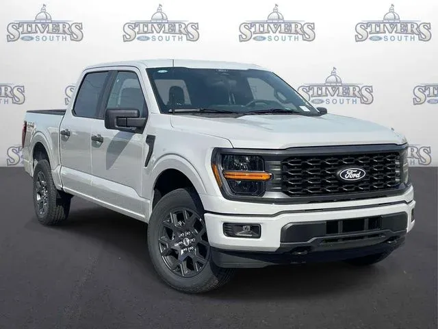 2026 Ford F-150 STX in White — front three-quarter view
