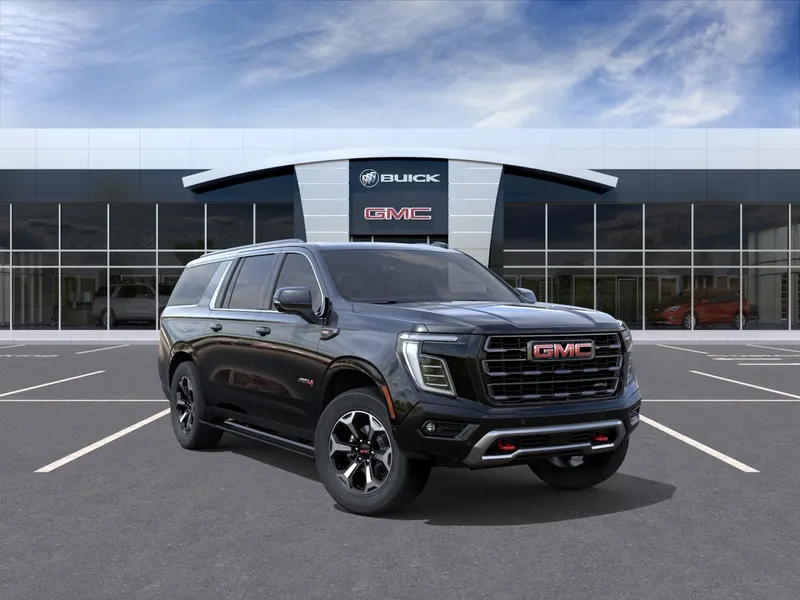 2026 GMC Yukon XL AT4 Ultimate in Onyx Black — front three-quarter view