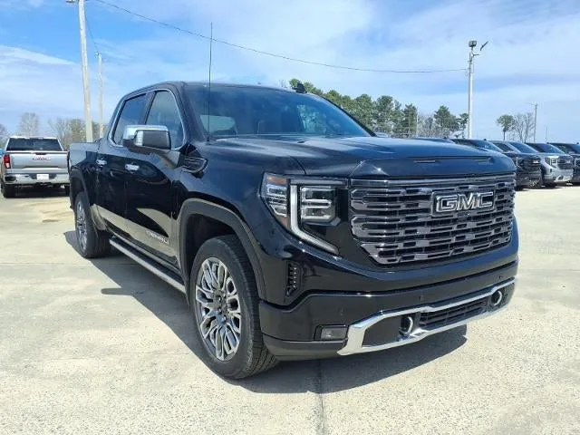 2026 GMC Sierra 1500 Denali Ultimate in Onyx Black — front three-quarter view