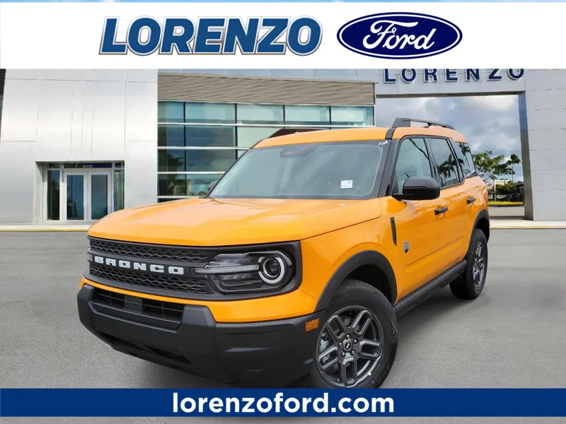 2026 Ford Bronco Sport Big Bend in Orange Fury Metallic Tri-Coat — front three-quarter view