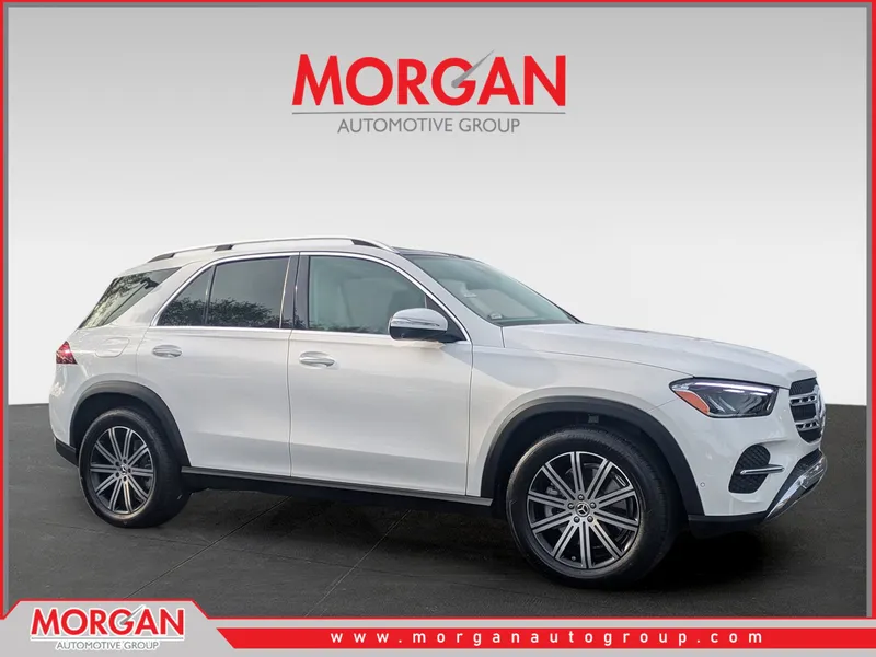 2026 Mercedes-Benz GLE 450e in White — front three-quarter view